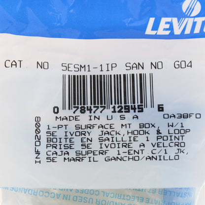 Leviton 5ESM1-1IP Ivory 1-Port Surface Mount Box