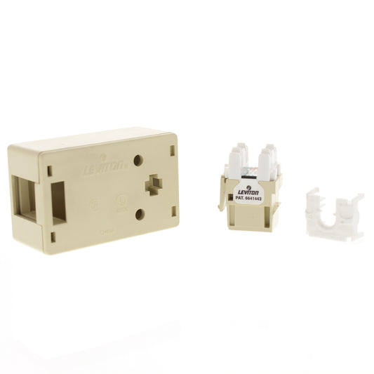 Leviton 5ESM1-1IP Ivory 1-Port Surface Mount Box