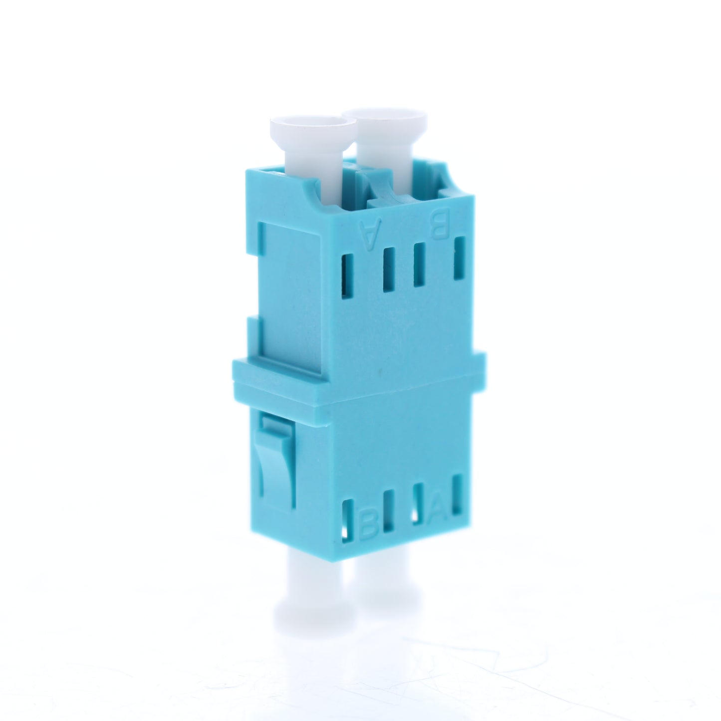 Leviton 5F100-DLA Aqua Duplex LC Fiber Optic Connector Adapter Coupler