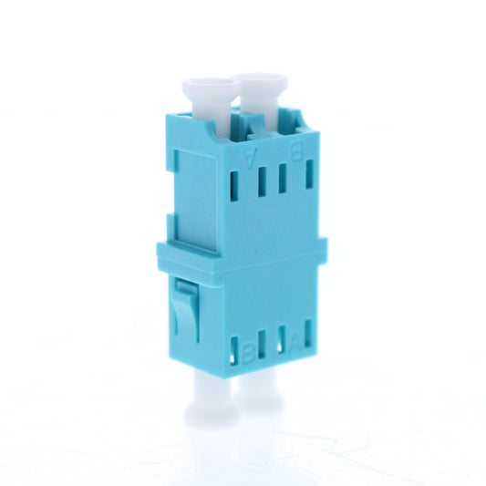 Leviton 5F100-DLA Aqua Duplex LC Fiber Optic Connector Adapter Coupler
