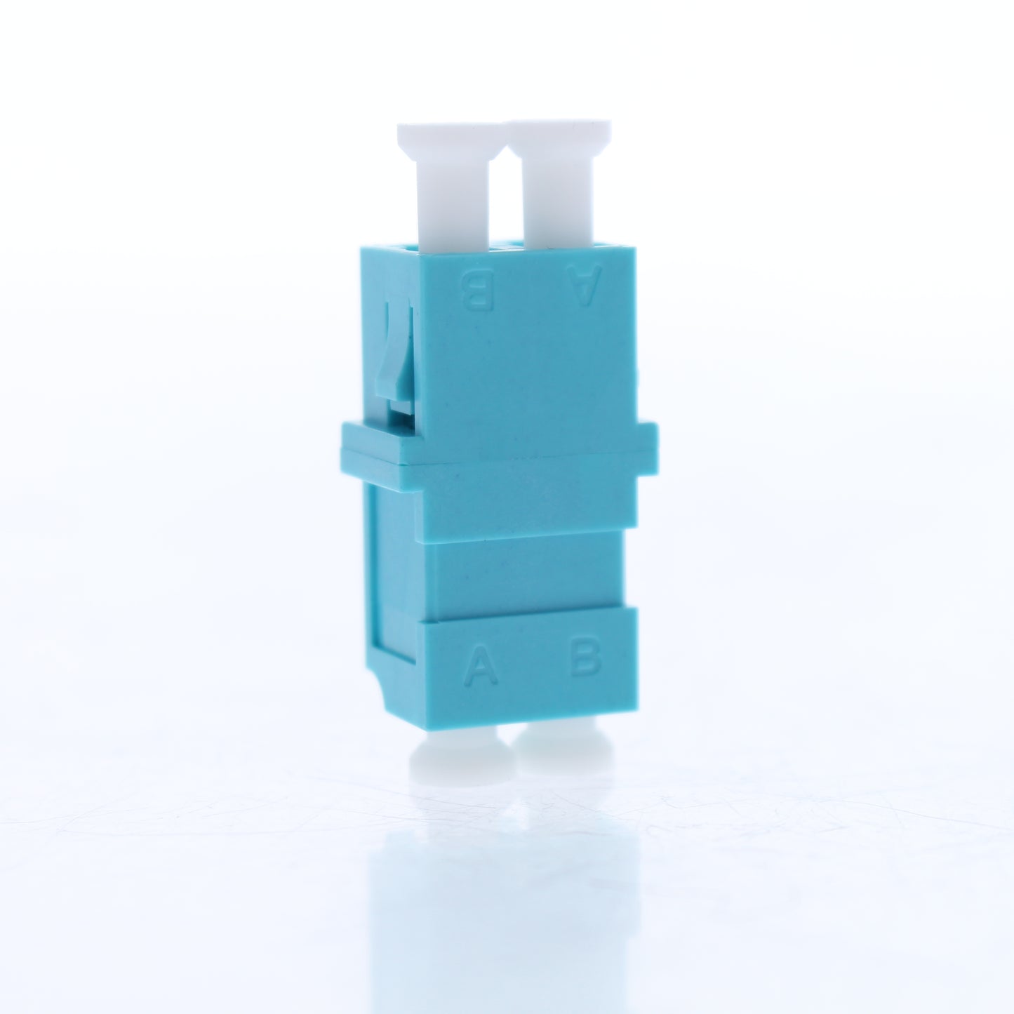 Leviton 5F100-DLA Aqua Duplex LC Fiber Optic Connector Adapter Coupler
