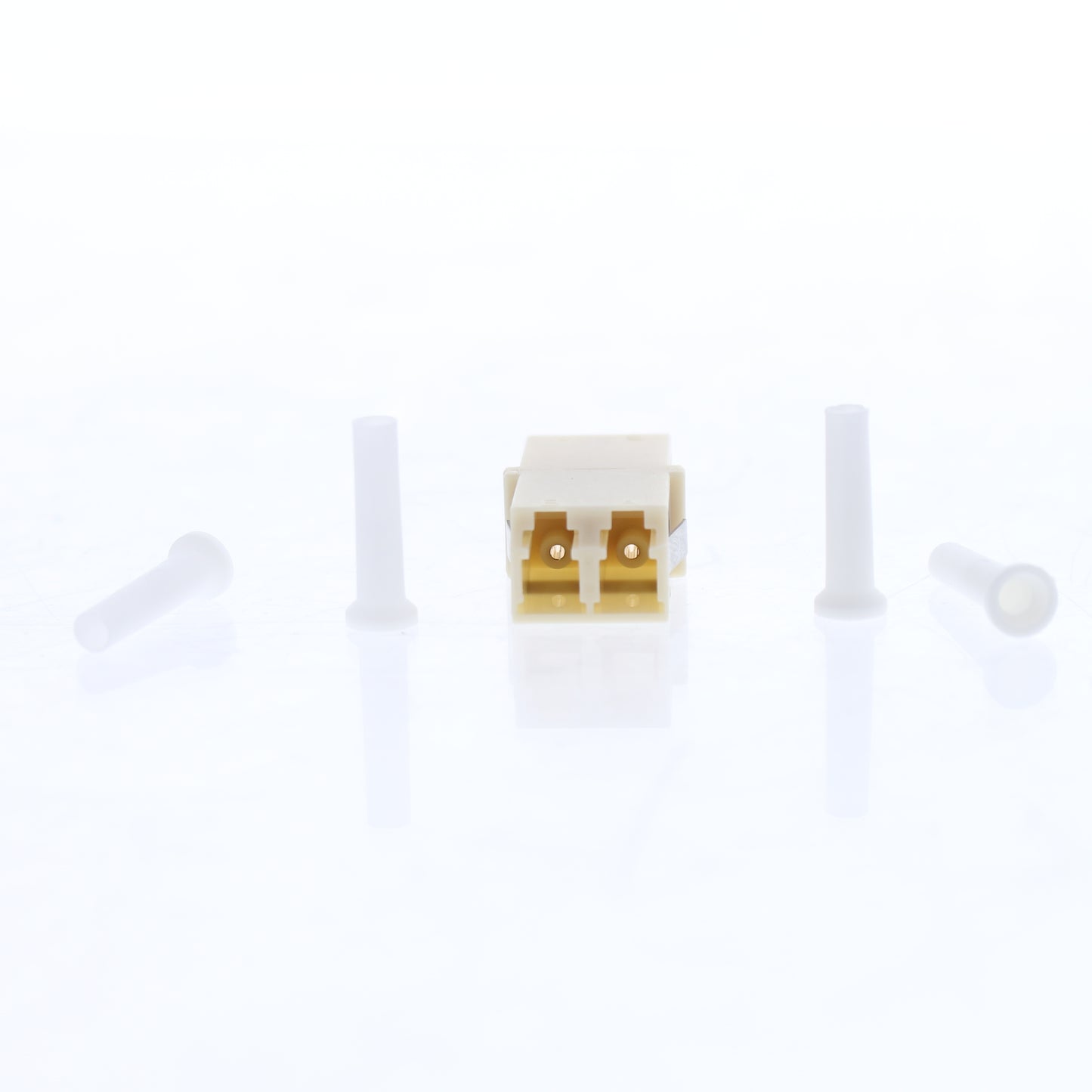 Leviton 5F100-DLC Duplex LC Fiber Optic Connector Adapter Coupler Beige