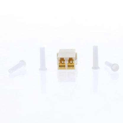 Leviton 5F100-DLC Duplex LC Fiber Optic Connector Adapter Coupler Beige