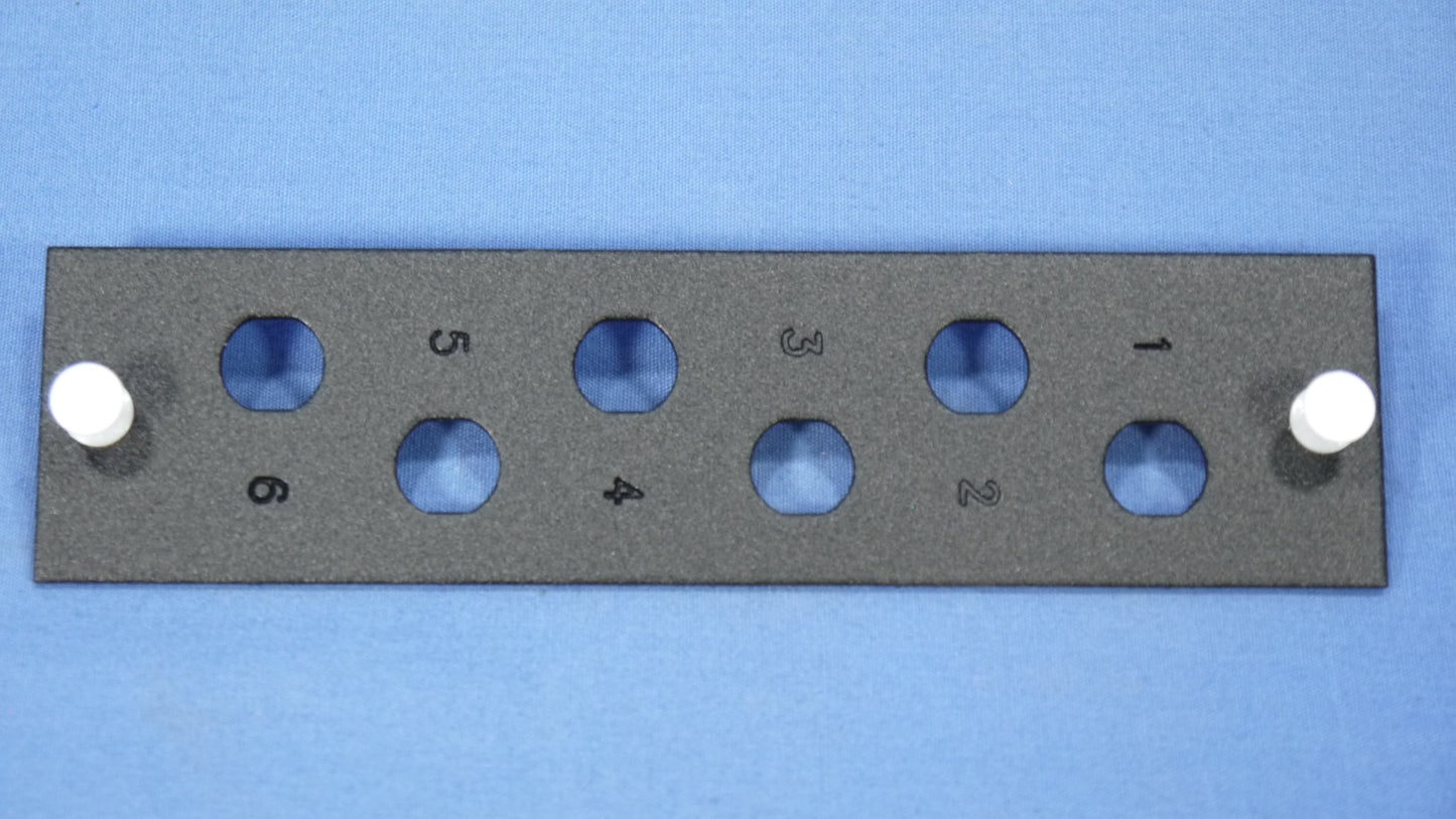 Leviton ST Fiber Optic Patch Panel Mounting Plate 6-Couplings Unloaded 5F100-ST