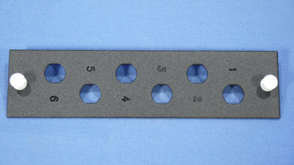 Leviton ST Fiber Optic Patch Panel Mounting Plate 6-Couplings Unloaded 5F100-ST