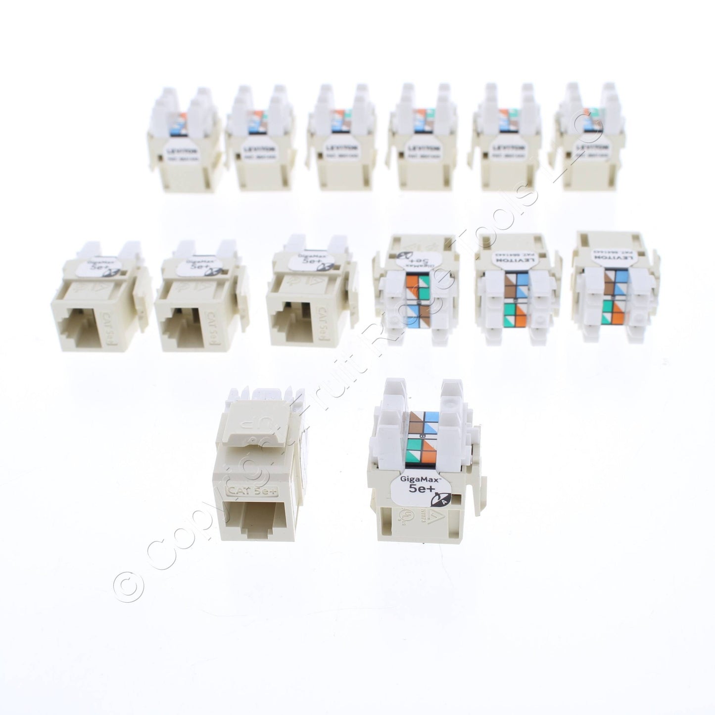 Leviton 5G110-RA5 Almond Quickport Cat 5e+ Jacks Cat5e RJ45 14-Pack