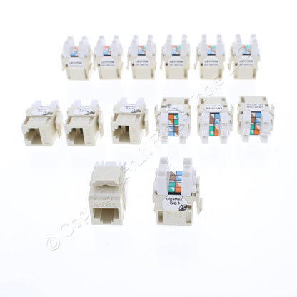Leviton 5G110-RA5 Almond Quickport Cat 5e+ Jacks Cat5e RJ45 14-Pack