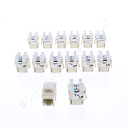 Leviton 5G110-RA5 Almond Quickport Cat 5e+ Jacks Cat5e RJ45 14-Pack