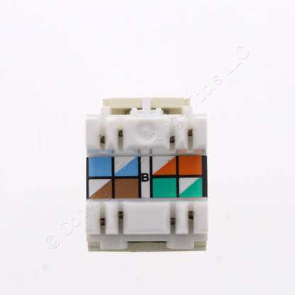 Leviton 5G110-RA5 Almond Quickport Cat 5e+ Jacks Cat5e RJ45 14-Pack