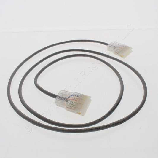 Leviton 5G240-5S 5e Gray 5ft GIGAMAX 110 Ethernet Cable Data Center Patch Cord