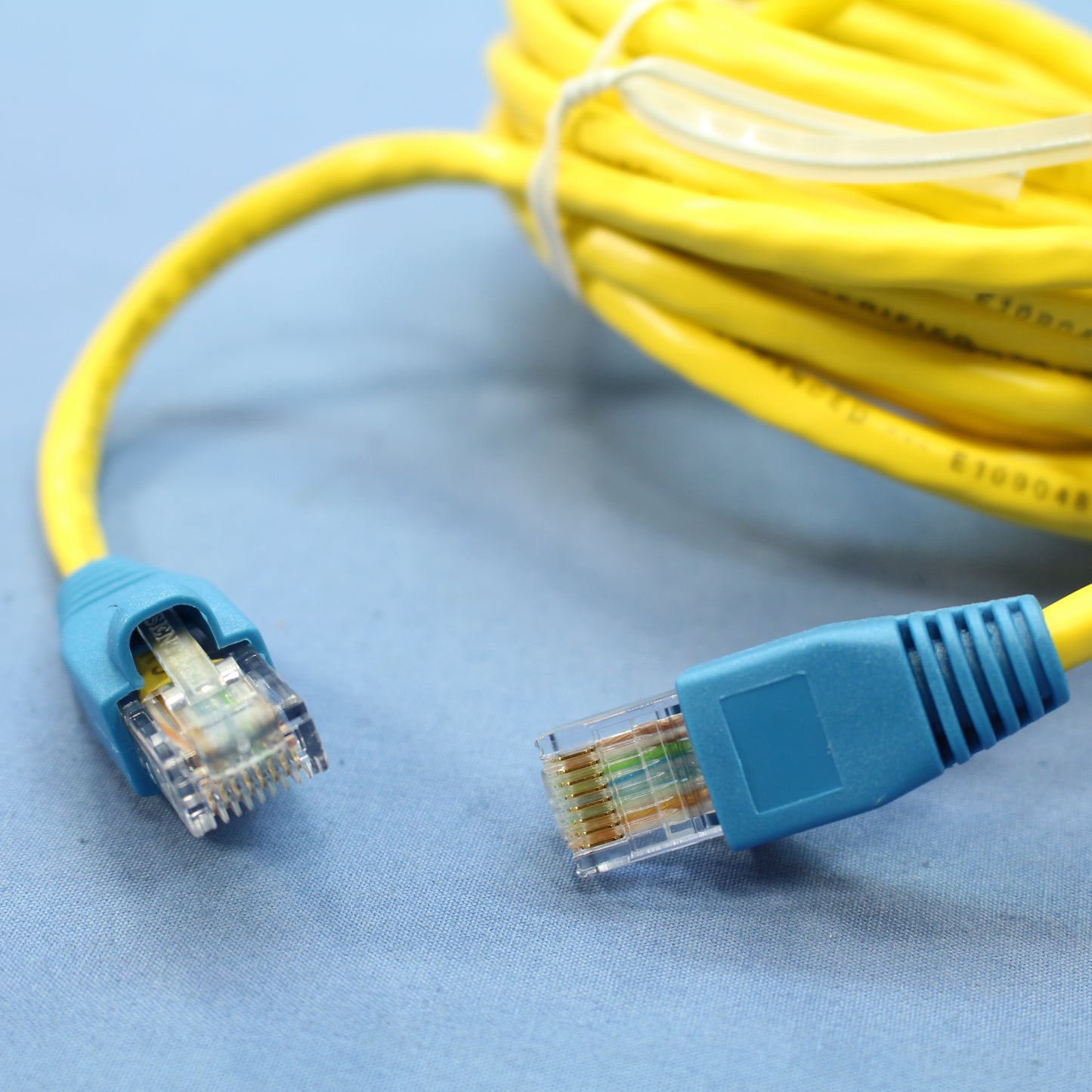 Leviton 5G454-15R Yellow Cat5 15ft Ethernet Cable Data Patch Cord Network 5-Pack