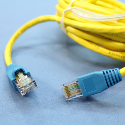Leviton 5G454-15R Yellow Cat5 15ft Ethernet Cable Data Patch Cord Network 5-Pack