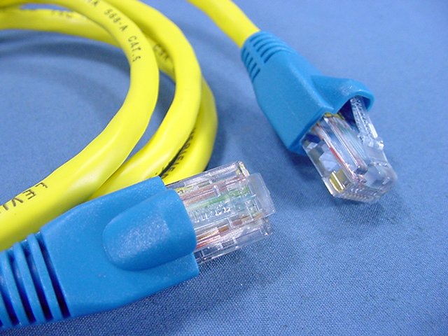 Leviton 5G454-3R Yellow Cat5 3ft Ethernet Cable Data Patch Cord Network Red Boot
