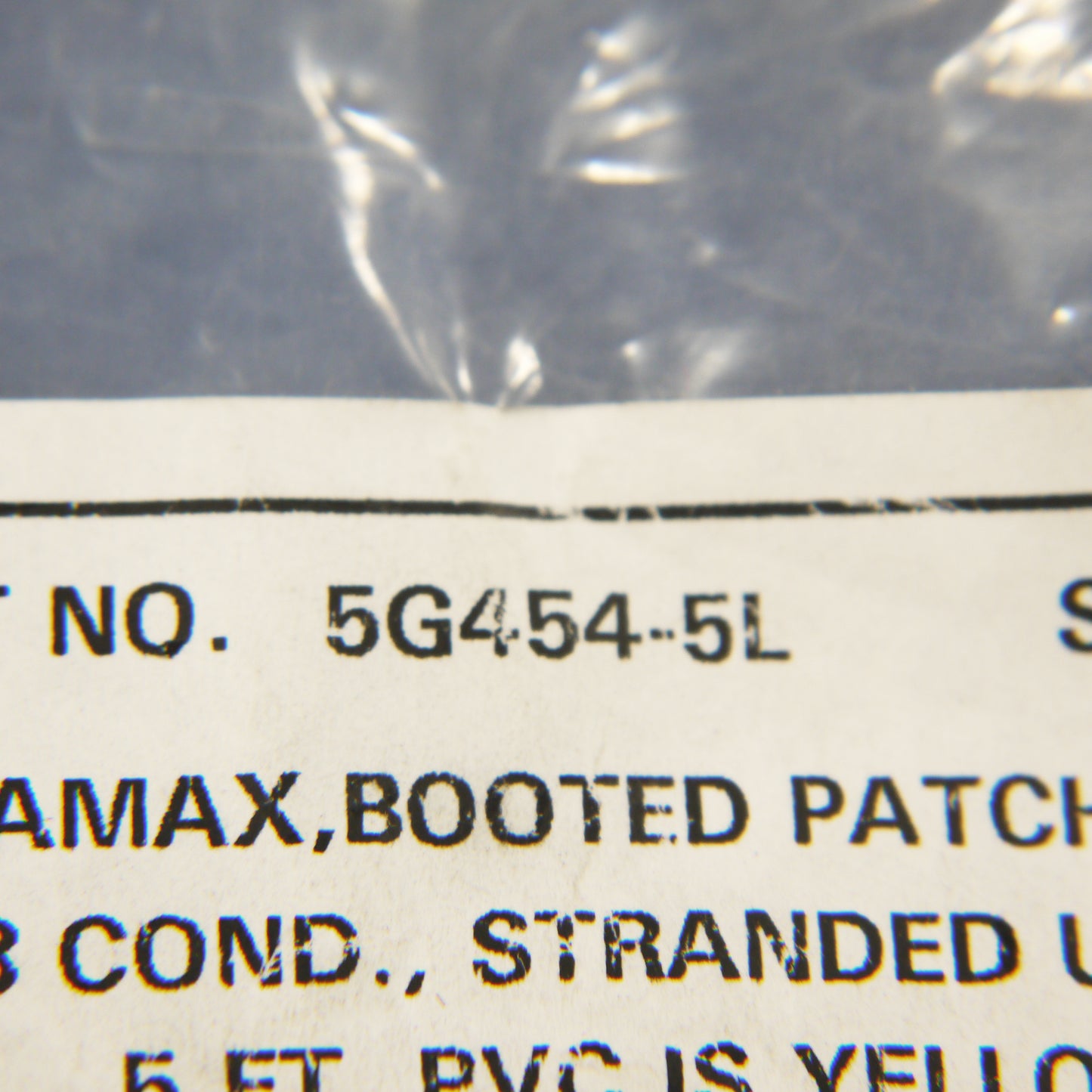 Leviton 5G454-5L Yellow Cat5 5ft Ethernet Cable Patch Cord LAN Network Blue Boot