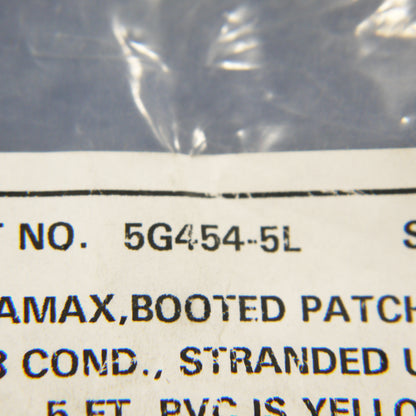 Leviton 5G454-5L Yellow Cat5 5ft Ethernet Cable Patch Cord LAN Network Blue Boot
