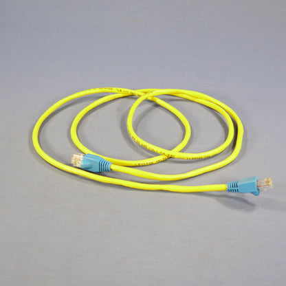 Leviton 5G454-5L Yellow Cat5 5ft Ethernet Cable Patch Cord LAN Network Blue Boot