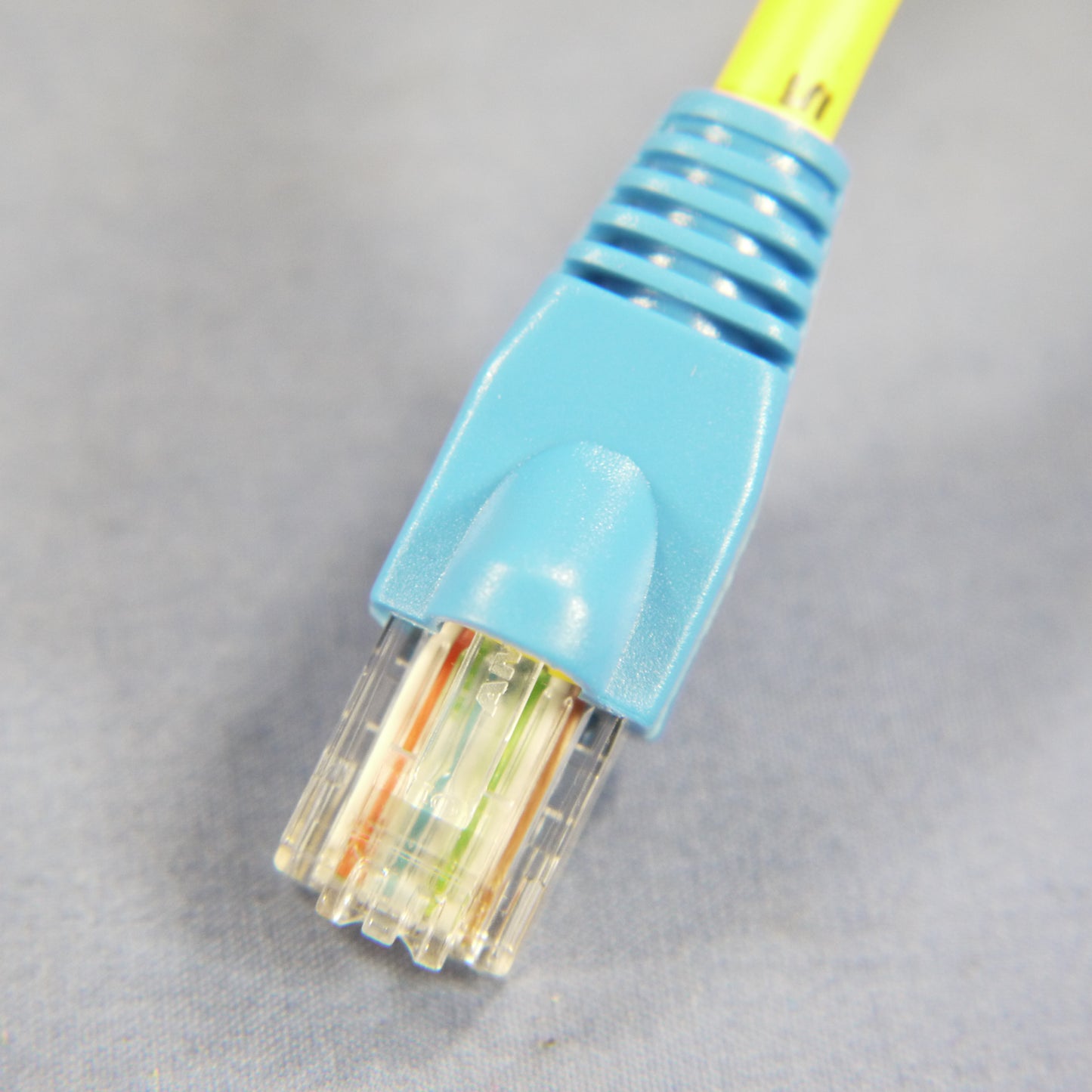 Leviton 5G454-5L Yellow Cat5 5ft Ethernet Cable Patch Cord LAN Network Blue Boot