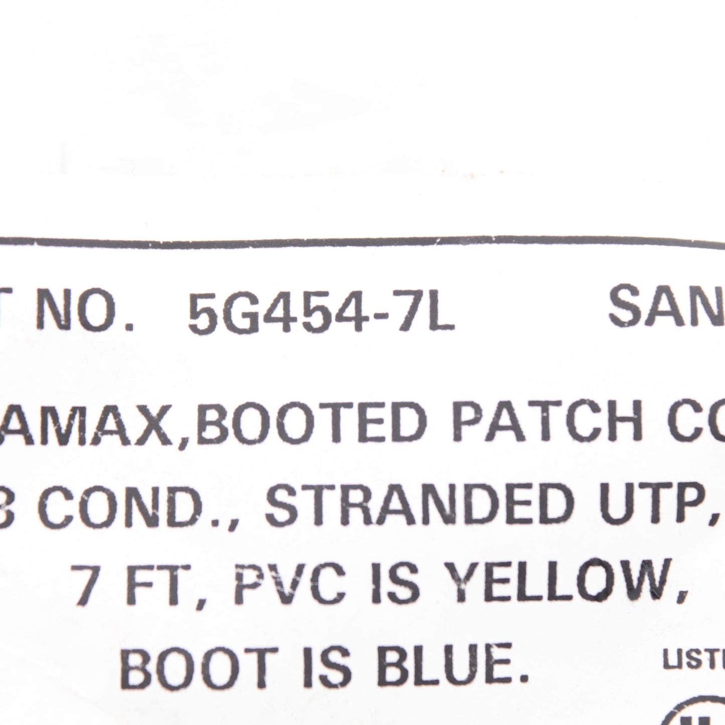 Leviton 5G454-7L Yellow Cat5 7 Feet Ethernet Cable Patch Network Cord Blue Boot