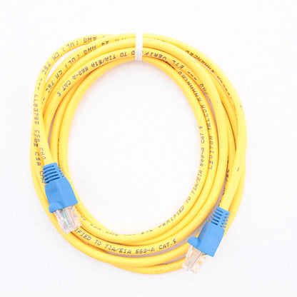 Leviton 5G454-7L Yellow Cat5 7 Feet Ethernet Cable Patch Network Cord Blue Boot