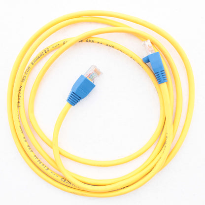 Leviton 5G454-7L Yellow Cat5 7 Feet Ethernet Cable Patch Network Cord Blue Boot