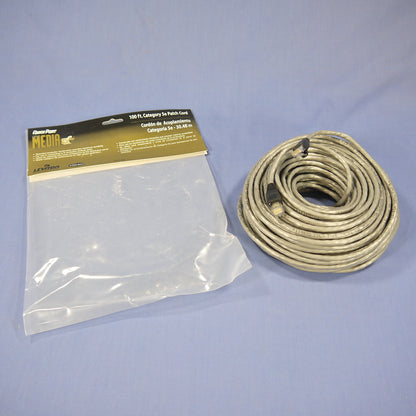 Leviton 5G455-100G Gray Cat5e 100ft Ethernet Cable Data Patch Cord Network Boot
