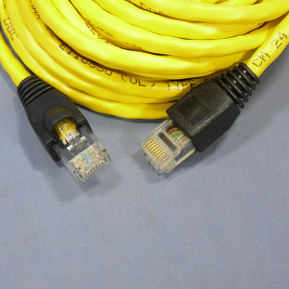 Leviton 5G455-15Y Yellow Ethernet 15ft Cable Data Patch Cords Network Boot 100pk