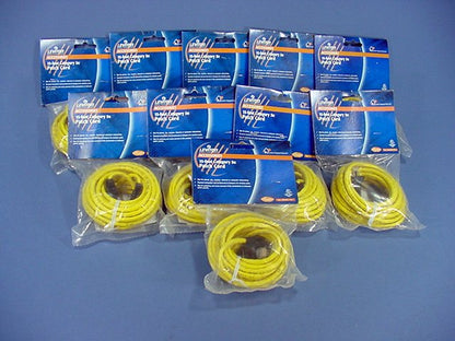 Leviton 5G455-15Y Yellow Cat 5e 15' Ethernet LAN Patch Cords Network Cable 10pcs