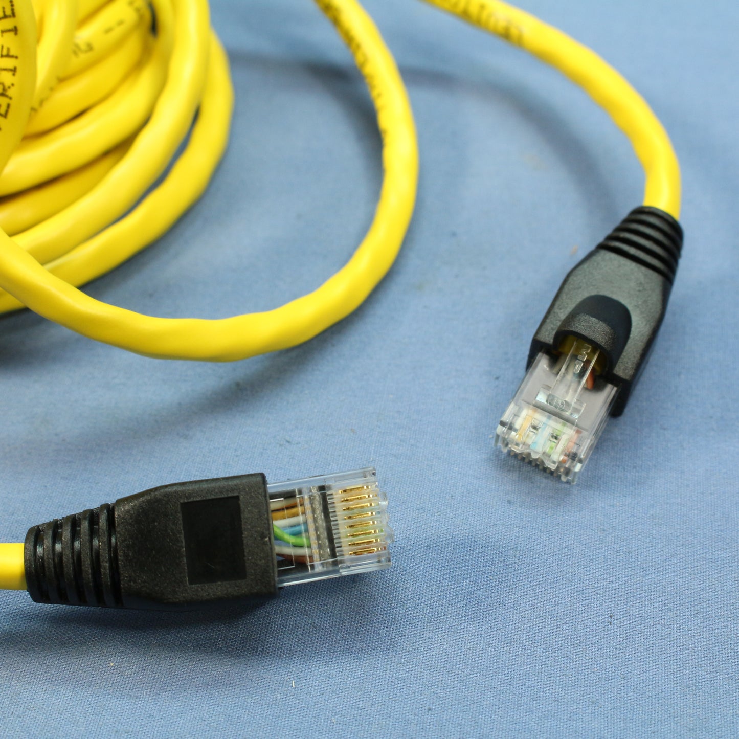 Leviton 5G455-15Y Yellow Cat5e 15ft Ethernet Cable Data Patch Cords Network 5pcs