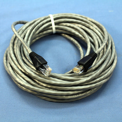 Leviton 5G455-25G Gray Cat 5e 25' Ethernet Patch Cord Network Cables Booted 4pcs