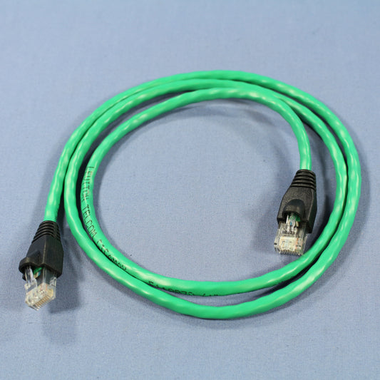 Leviton 5G455-3G Green Cat5e 3ft Ethernet Cable Data Patch Cord Network Booted