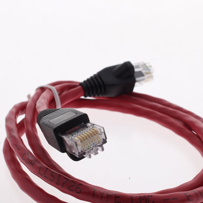 Leviton 5G455-3R Red Cat5e 3ft Ethernet Cable LAN Data Patch Cord Network Booted
