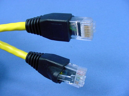 Leviton 5G455-3Y Yellow Cat5e 3ft Ethernet Cable Data Patch Cord Network Booted