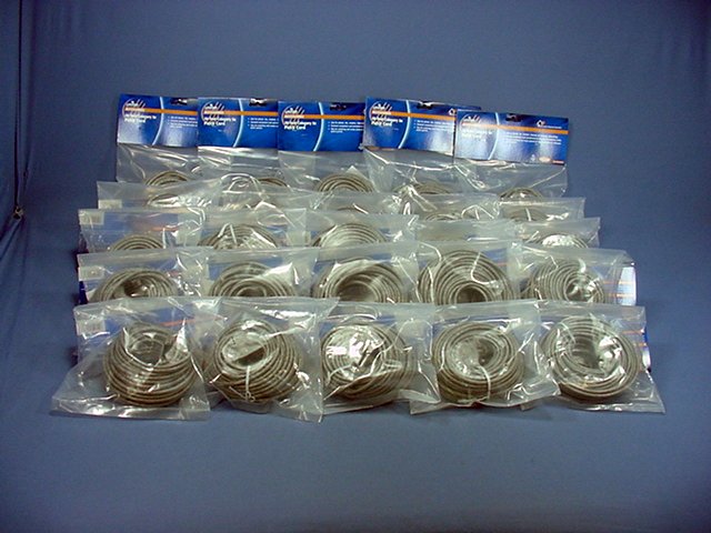 Leviton 5G455-50G Gray Cat 5e 50' Ethernet LAN Patch Cords Network Cables 25pcs