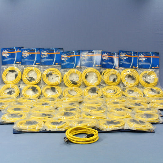 Leviton 5G455-7YW Yellow Cat 5e 7' Ethernet LAN Patch Cord Network Cables 50pcs