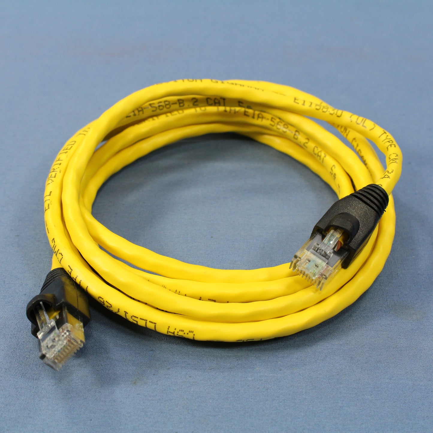 Leviton 5G455-7YW Yellow Cat 5e 7' Ethernet LAN Patch Cord Network Cables 50pcs