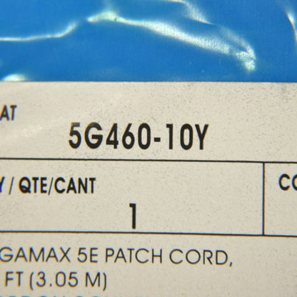 Leviton Yellow Cat 5e 10 Ft Ethernet Patch Cord Network Cable Booted 5G460-10Y