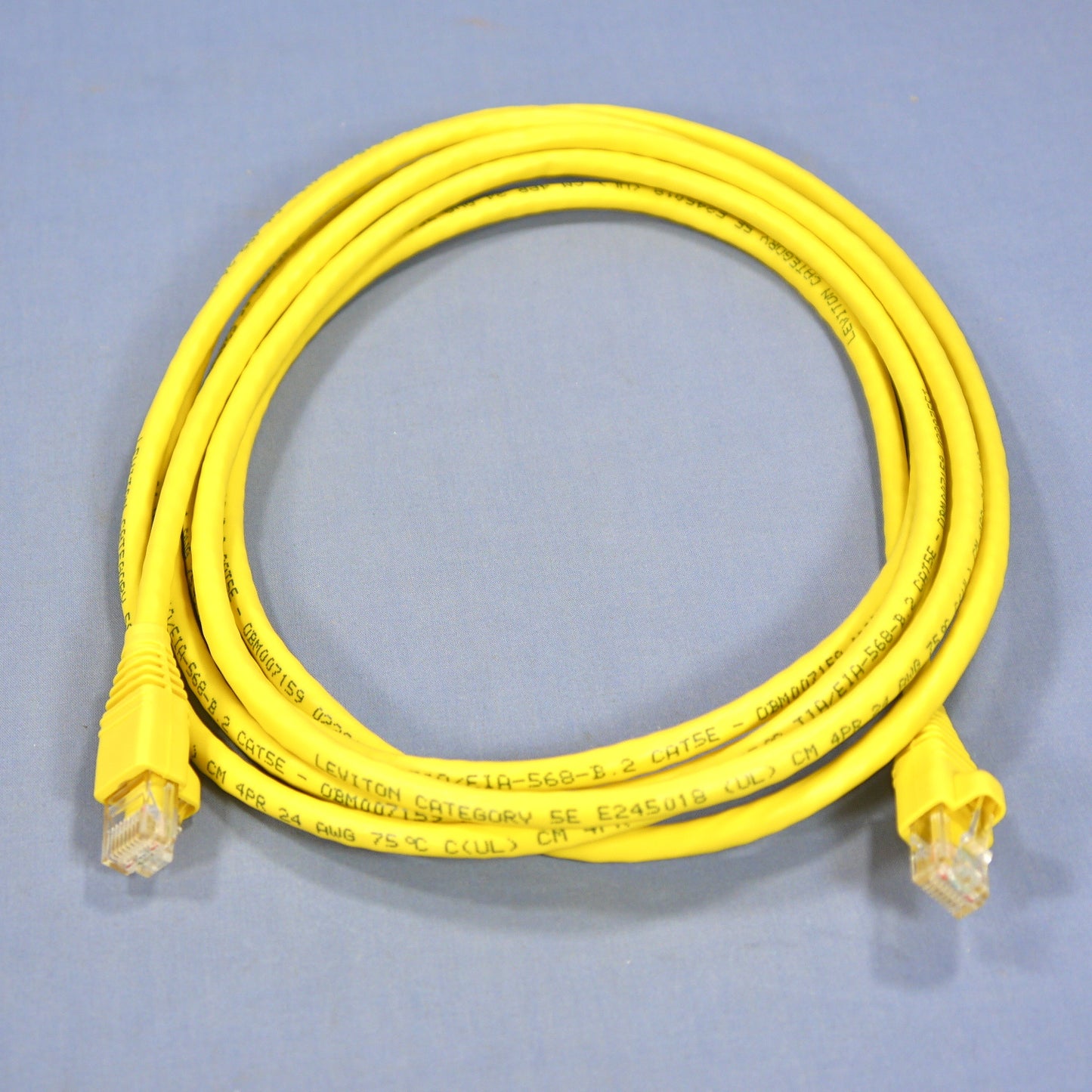 Leviton Yellow Cat 5e 10 Ft Ethernet Patch Cord Network Cable Booted 5G460-10Y