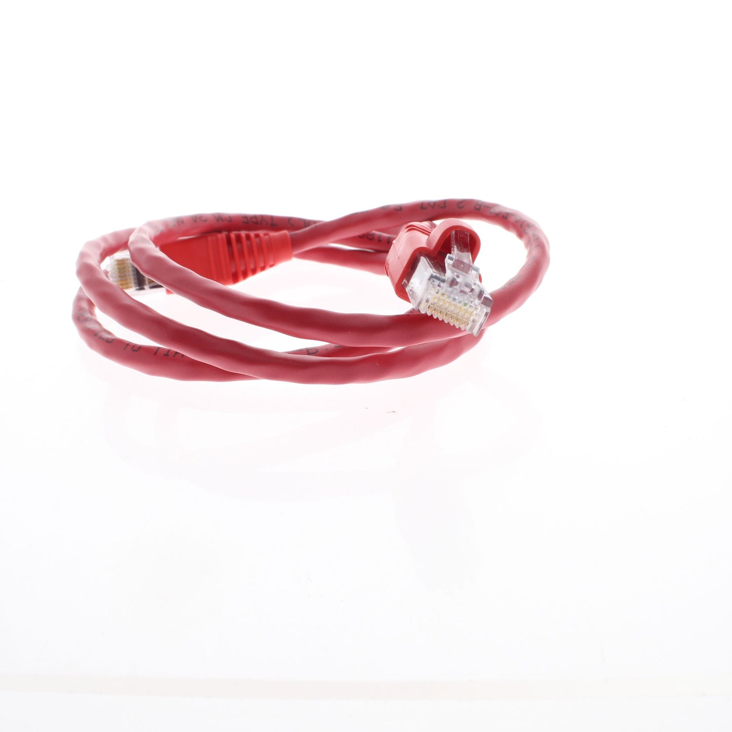 Leviton Red Cat 5e 3 Ft Ethernet Patch Cord Network Cable Booted Cat5e 5G460-3R