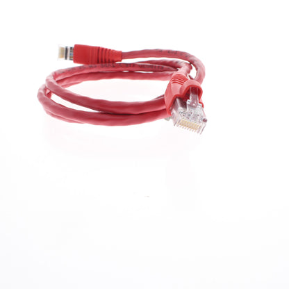 Leviton Red Cat 5e 3 Ft Ethernet Patch Cord Network Cable Booted Cat5e 5G460-3R
