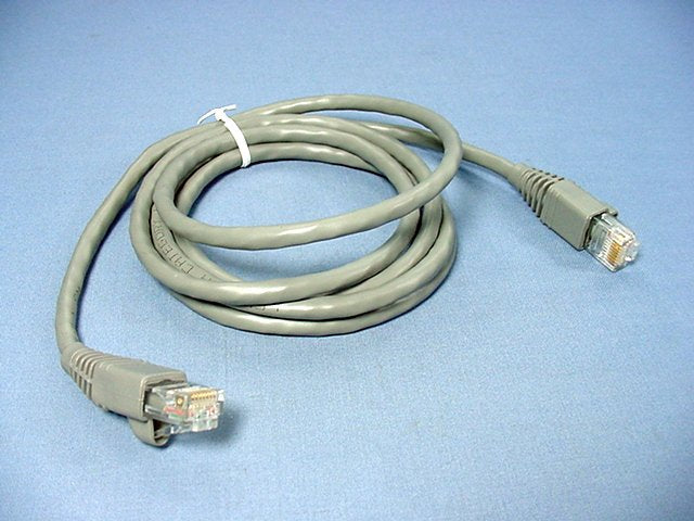 Leviton 5G460-5S Silver Cat5e 5ft Ethernet Cable Data Patch Cord Network Booted