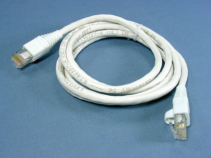 Leviton 5G460-5W White Cat5e 5ft Ethernet Cable Data Patch Cord Network Booted