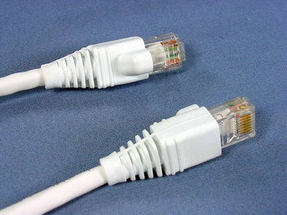 Leviton 5G460-5W White Cat5e 5ft Ethernet Cable Data Patch Cord Network Booted