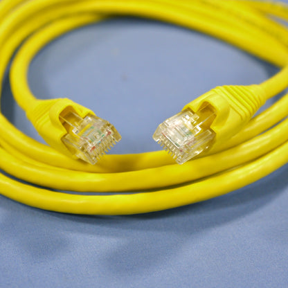 Leviton 5G460-7Y Yellow Cat5e 7ft Ethernet Cable Data Patch Cord Network Booted