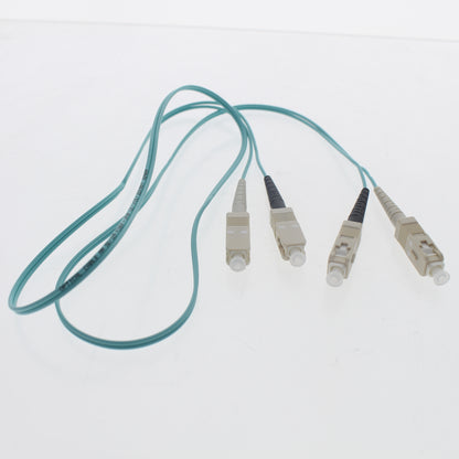 Leviton 5LDSC-M01 Green 1-Meter Fiber Optic Cable 50/125 10G SC-SC Duplex Jumper