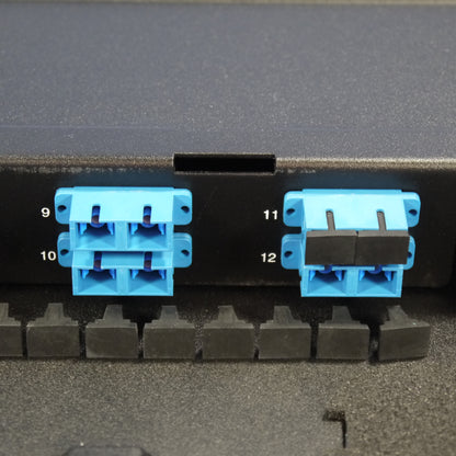 Leviton 24-Port Loaded 1RU 12-Duplex SC Adapter Fiber Optic Patch Panel 5P330-HB