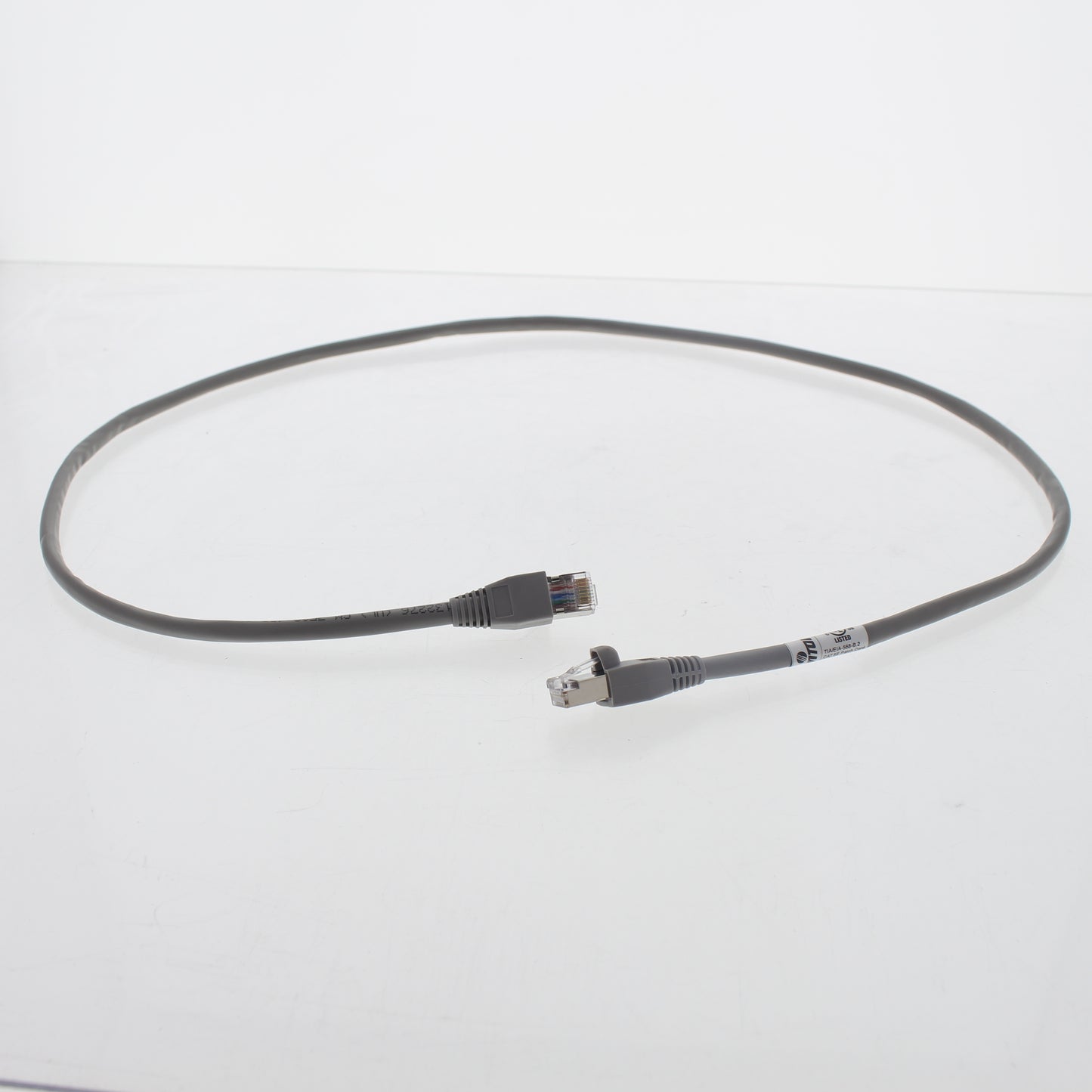 Leviton 5S460-3S Silver Cat5e 3ft Ethernet Cable Shielded LAN Network Patch Cord