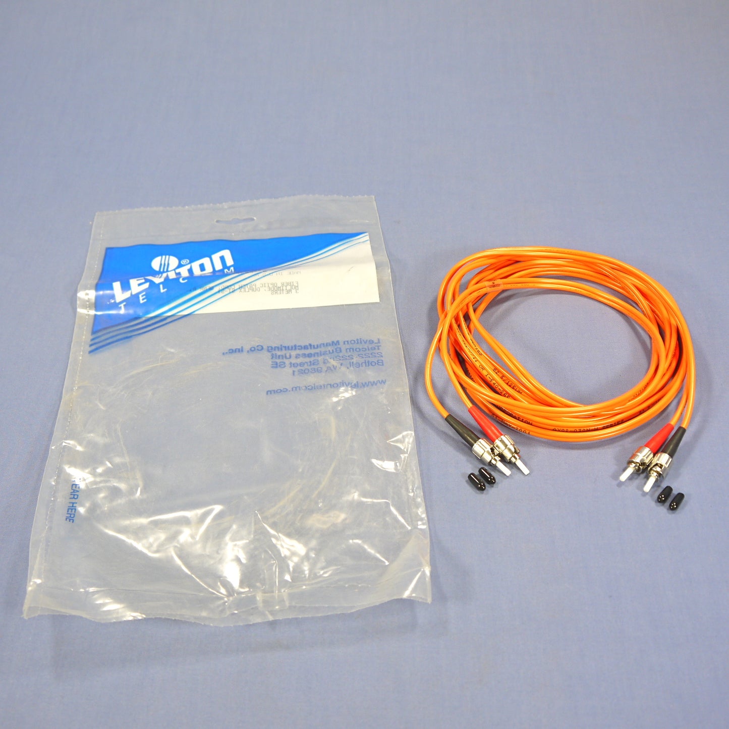 3M Duplex MM ST-ST Fiber Optic Uplink Patch Cable Cord Multi-Mode 5T200-M03
