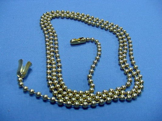 Leviton #6 Brass Light Socket 1/25" Ball Pull Chain 3-Foot Extension Replacement