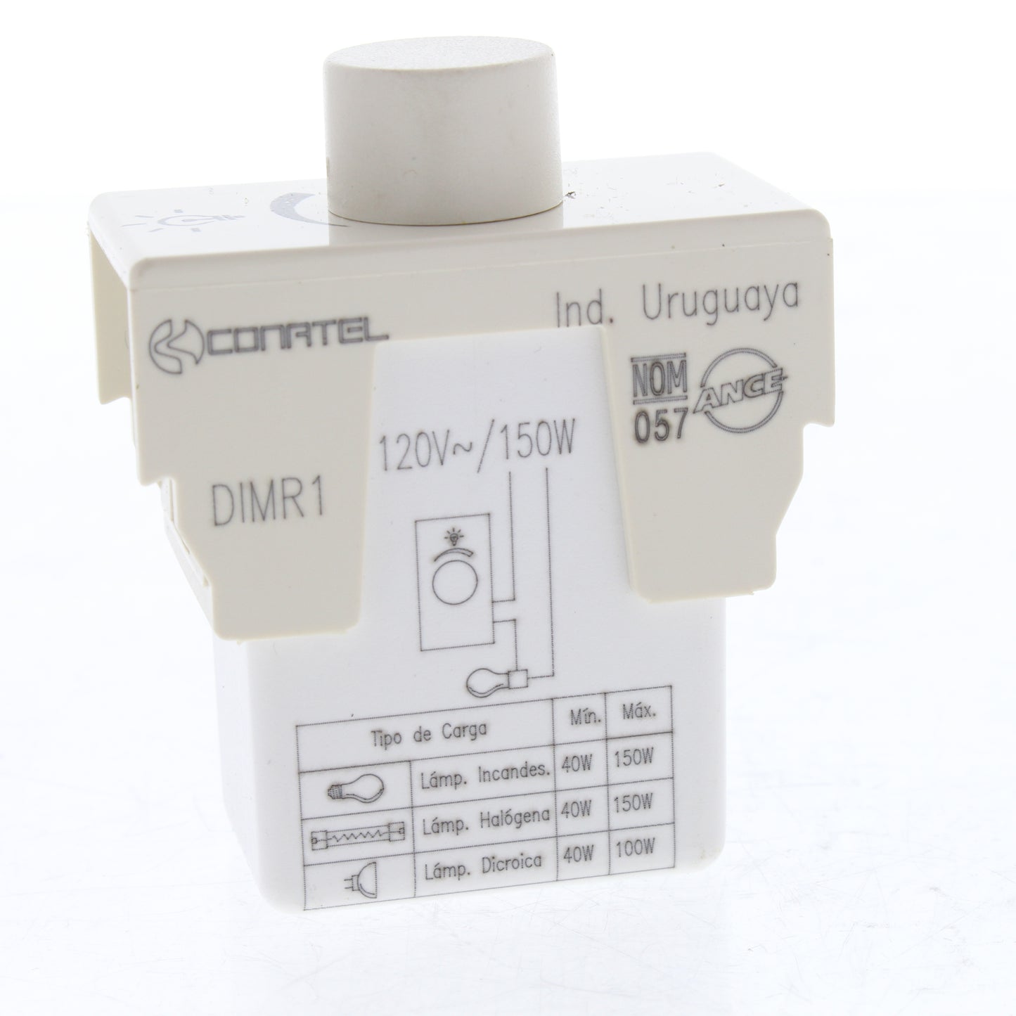 Conatel 601-DIMR-11M Beige Single Pole Rotary Dimmer Switch 40W 150W Max 120V