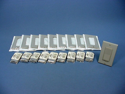 10 Leviton Gray Color Change Conversion Kits for Decora Dimmer Switch 6081-GY